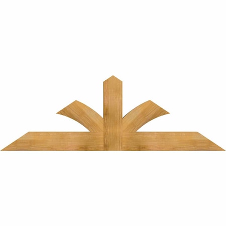 Ekena Millwork Richland Rough Sawn Timber Gable Bracket, Western Red Cedar, 72"W x 24"H x 4"D x 6"F, 8/12 Pitch GBW072X24X0406RIC00RWR